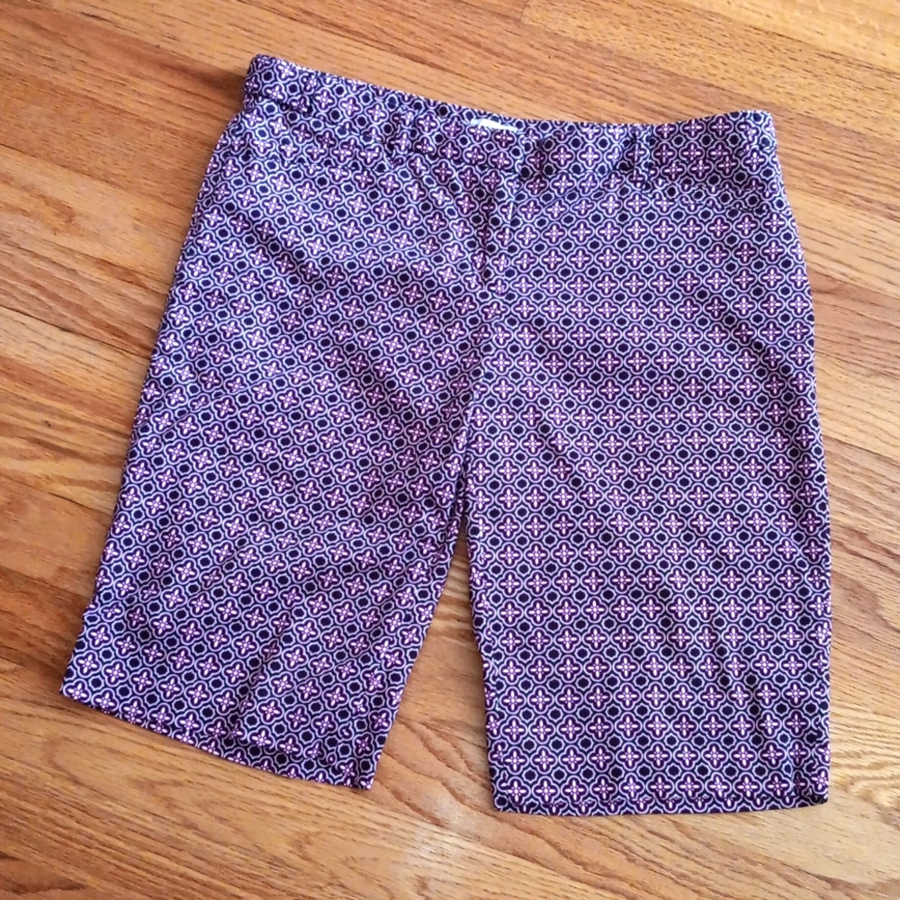 Laundry by Shelli Segal Geometric Pattern Shorts Size 6 ■ 10" Inseam